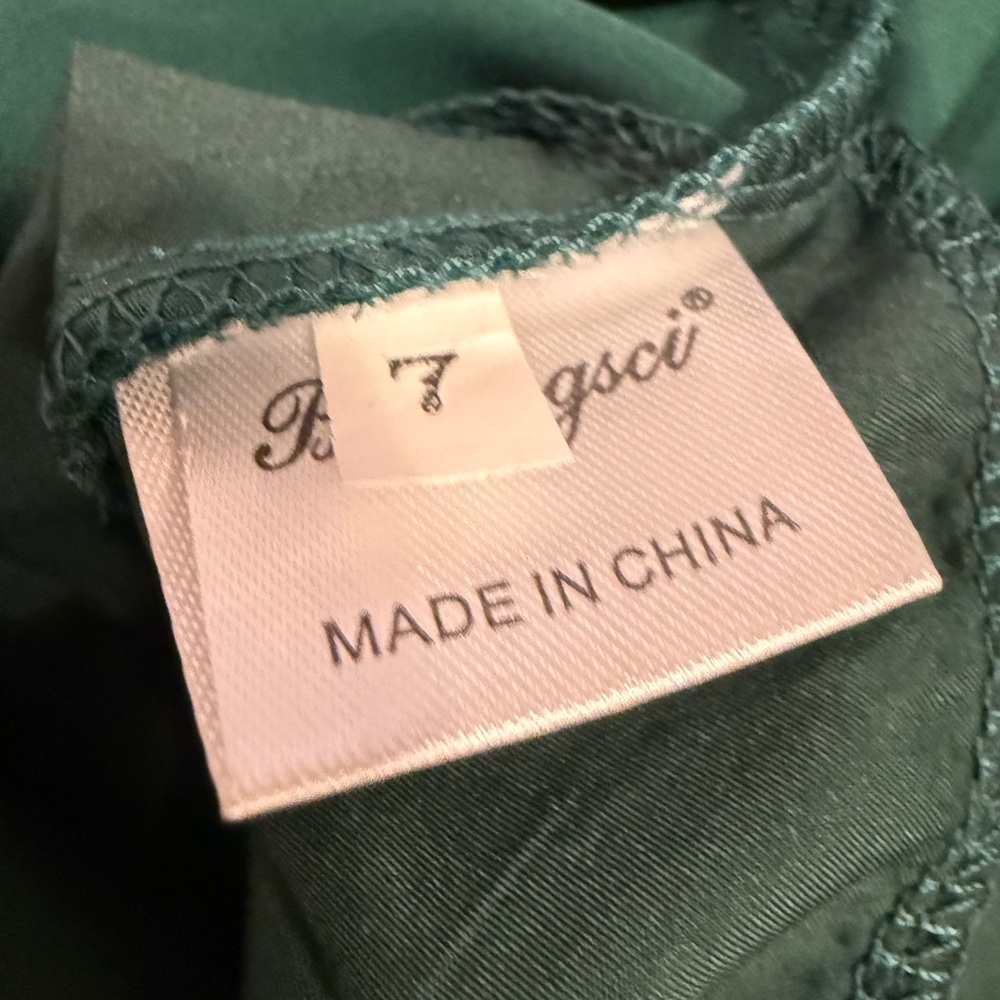 BELONGSCI deep green midi dress SZ XL - Picture 9 of 15
